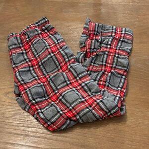 La Vie En Rose Women's Red and Gray Plaid Pajama Pants